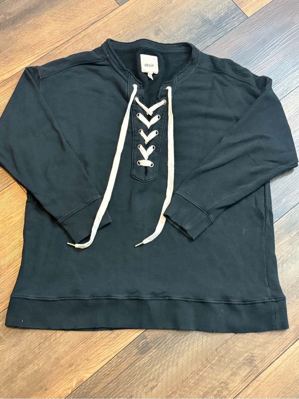 Aerie lace front sweatshirt
